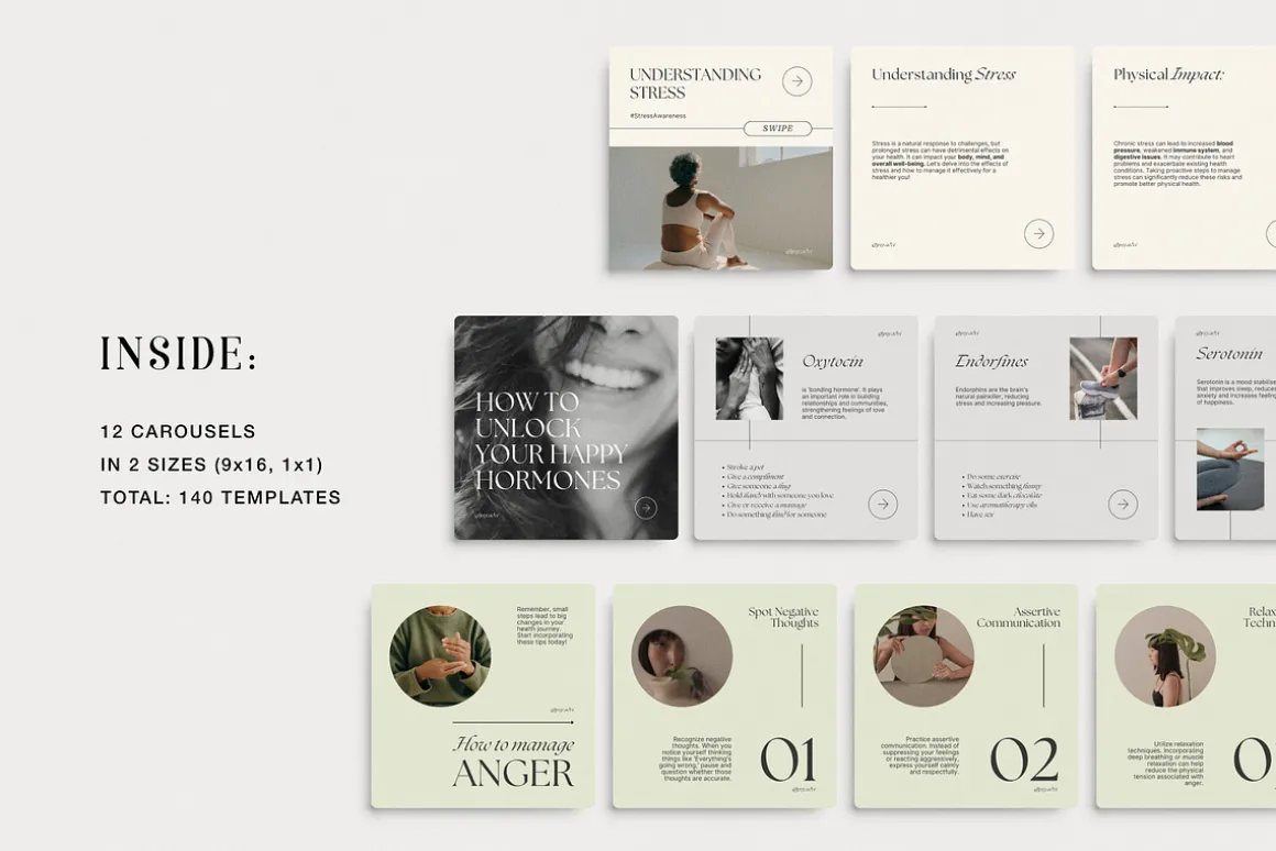 Mental Health Instagram Templates