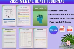 2025 Mental Health Journal Canva