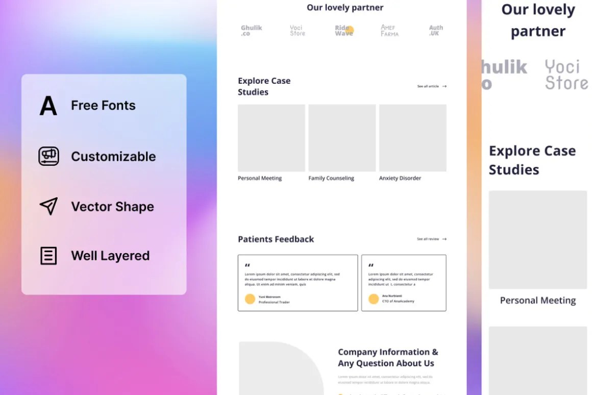 Mental Health Wireframe Vol. 08