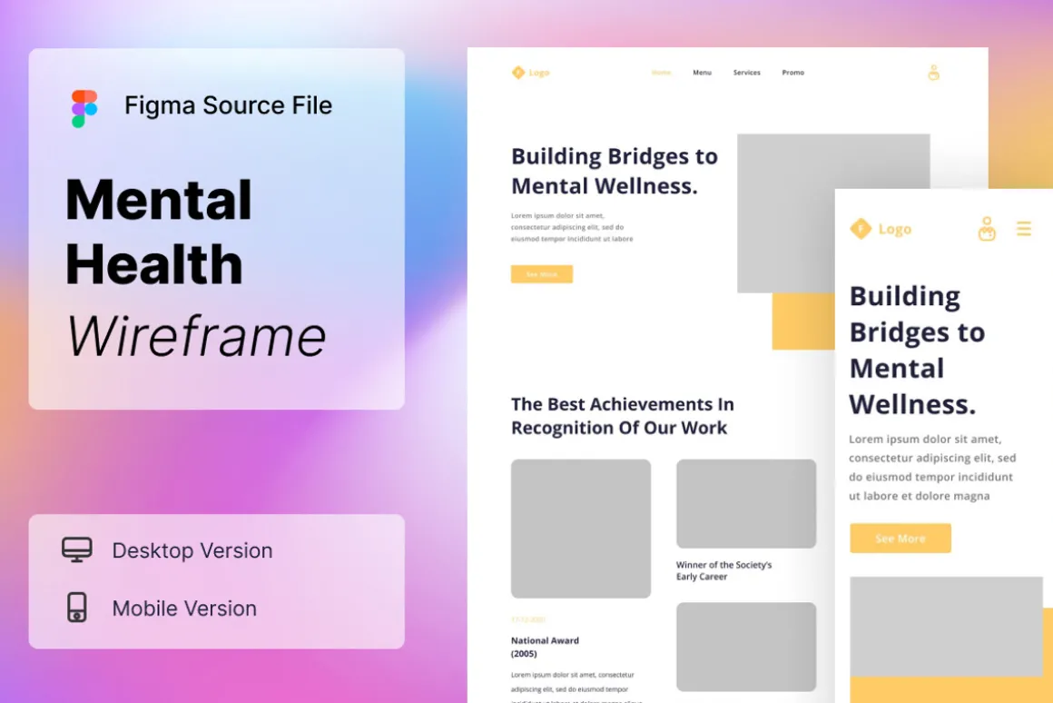 Mental Health Wireframe Vol. 08
