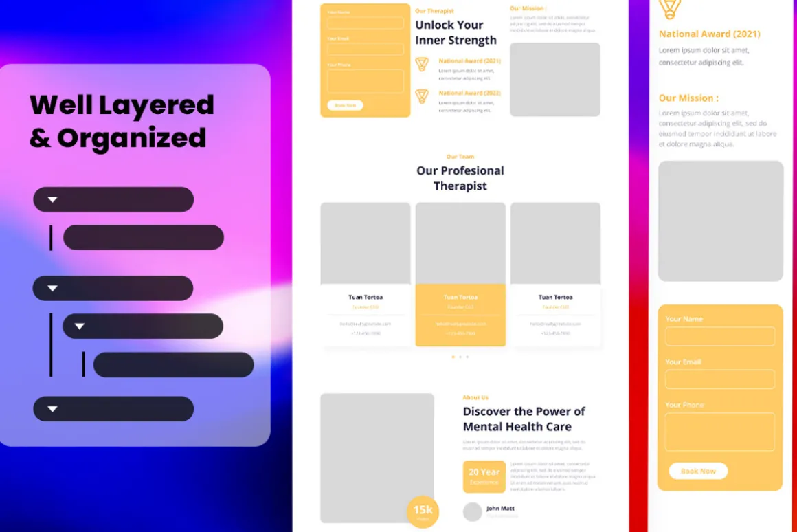 Mental Health Wireframe Website 08