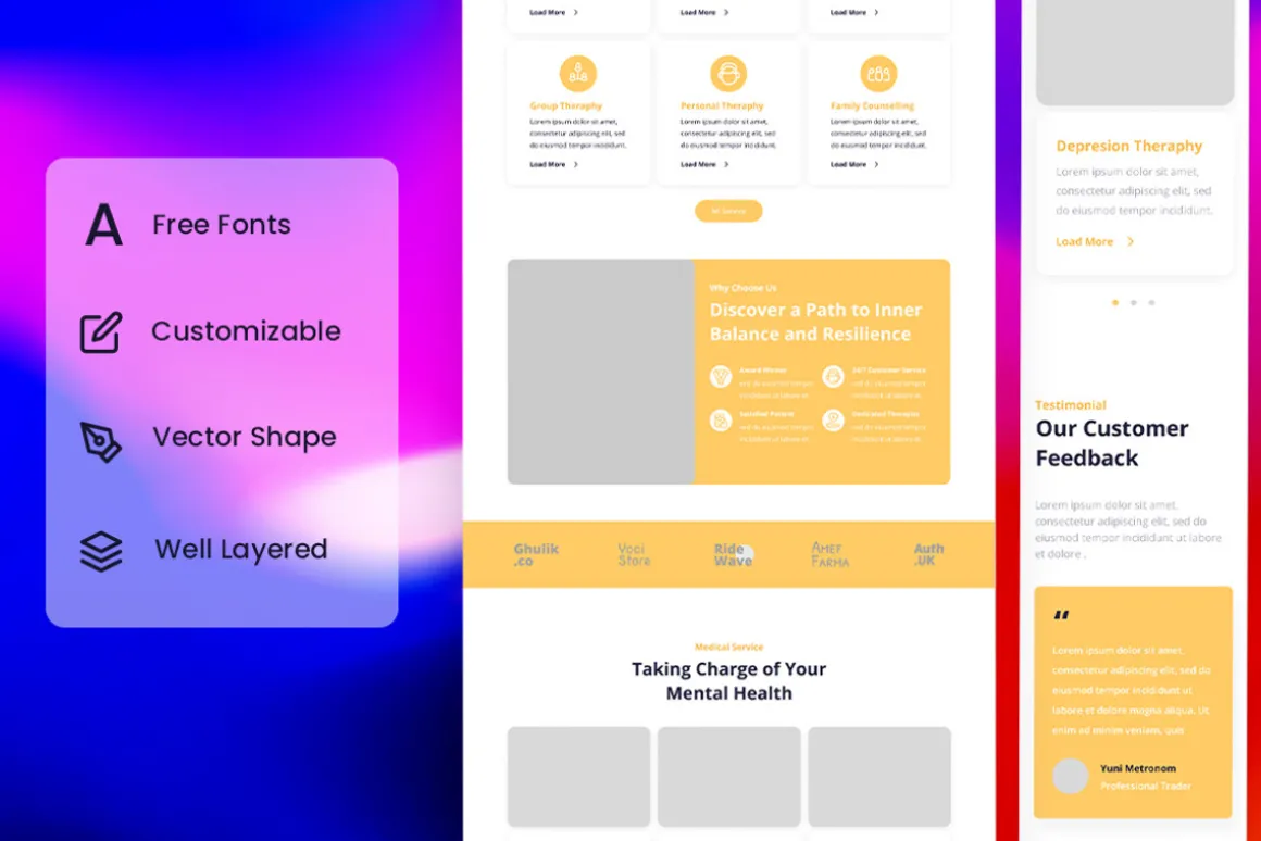 Mental Health Wireframe Website 08