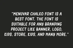 Menuvar Chalko - Chalk & Marker Font