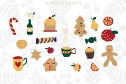 Meowy Christmas • cards & elements