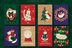 Meowy Christmas • cards & elements