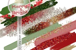 Merry and Bright brush strokes
