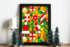 Merry Christmas seamless pattern.