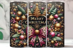 Merry Christmas Tumbler PNG