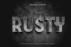 Metal editable text effect bundle