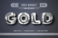 5 Metal Editable Text Effects