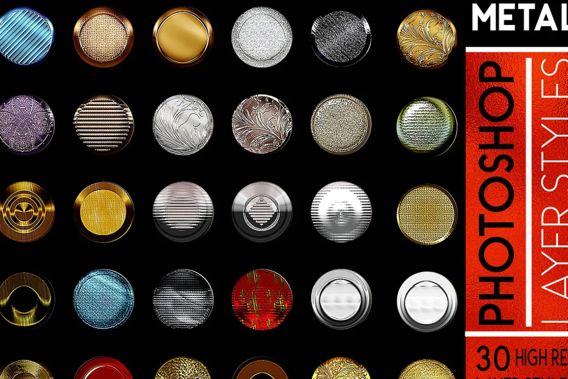 Metal Layer Styles For Photoshop