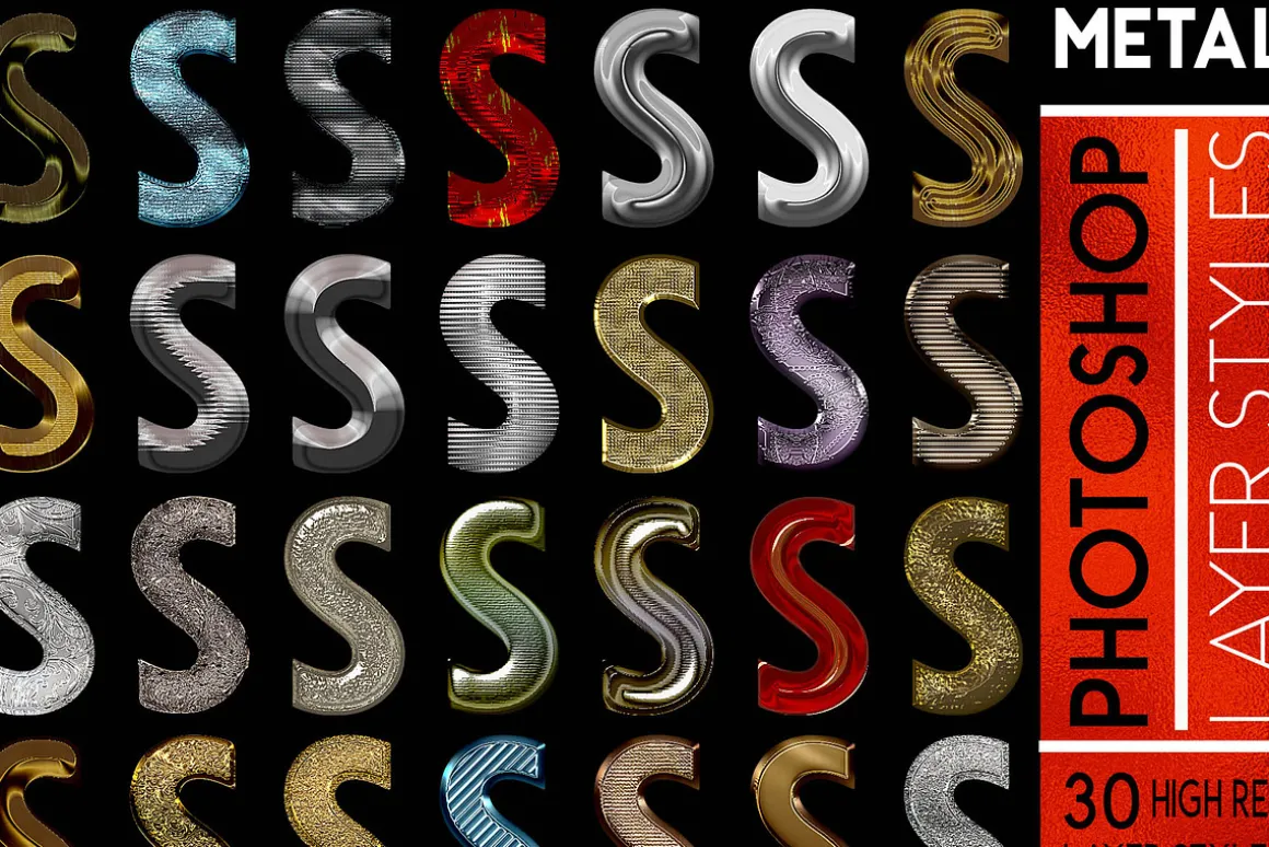 Metal Layer Styles For Photoshop