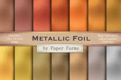Metallic foil digital paper