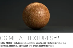 5 Metal Textures for CG Artists vol2