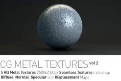 5 Metal Textures for CG Artists vol2