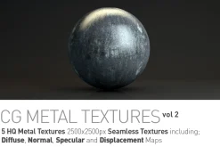 5 Metal Textures for CG Artists vol2