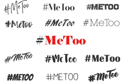 Me too hashtag text vector overlays