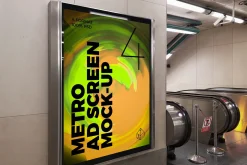 Metro Underground Ad Scr. MockUp Set