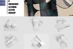 Microfiber Cleaning Cloths Mockup