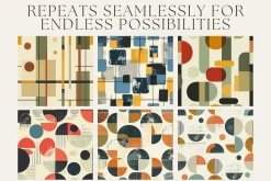 10 Midcentury Muse Seamless Patterns