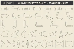 Mid-Century Retro Toolkit Procreate