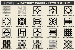 Mid-Century Retro Toolkit Procreate