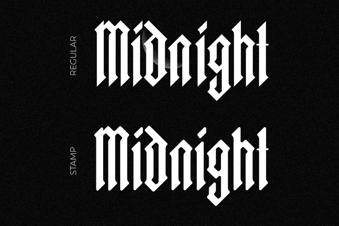 Midnight Blackletter Display Font