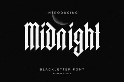 Midnight Blackletter Display Font