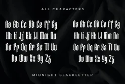 Midnight Blackletter Display Font