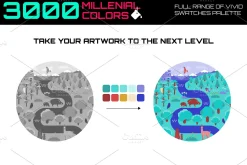 3000 millenial color swatches set