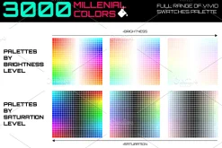 3000 millenial color swatches set