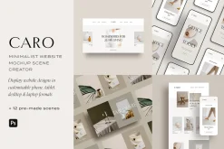 Minimal Website Mockup Scene Creator