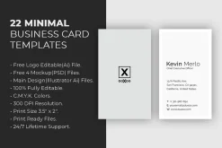 22 Minimal Business Card Templates