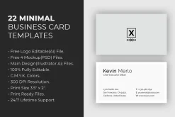 22 Minimal Business Card Templates