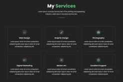 Minimal Dark UI Personal Resume Web
