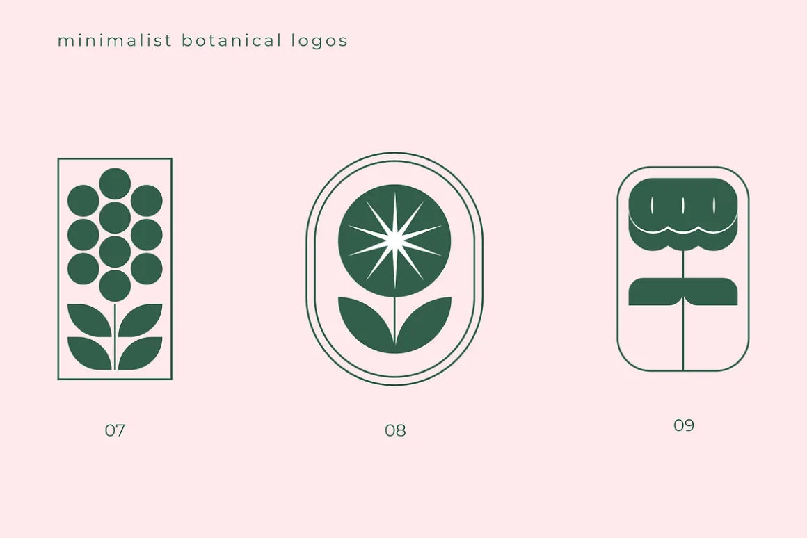 Minimalist Botanical Logos