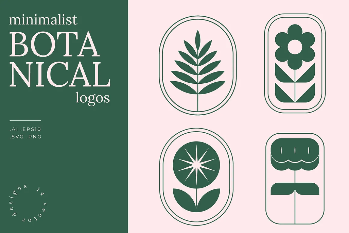 Minimalist Botanical Logos