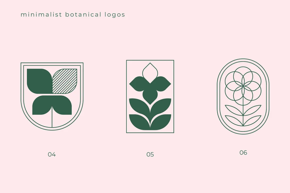 Minimalist Botanical Logos