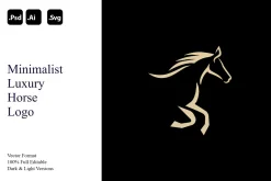 Minimalist Luxury Horse Logo