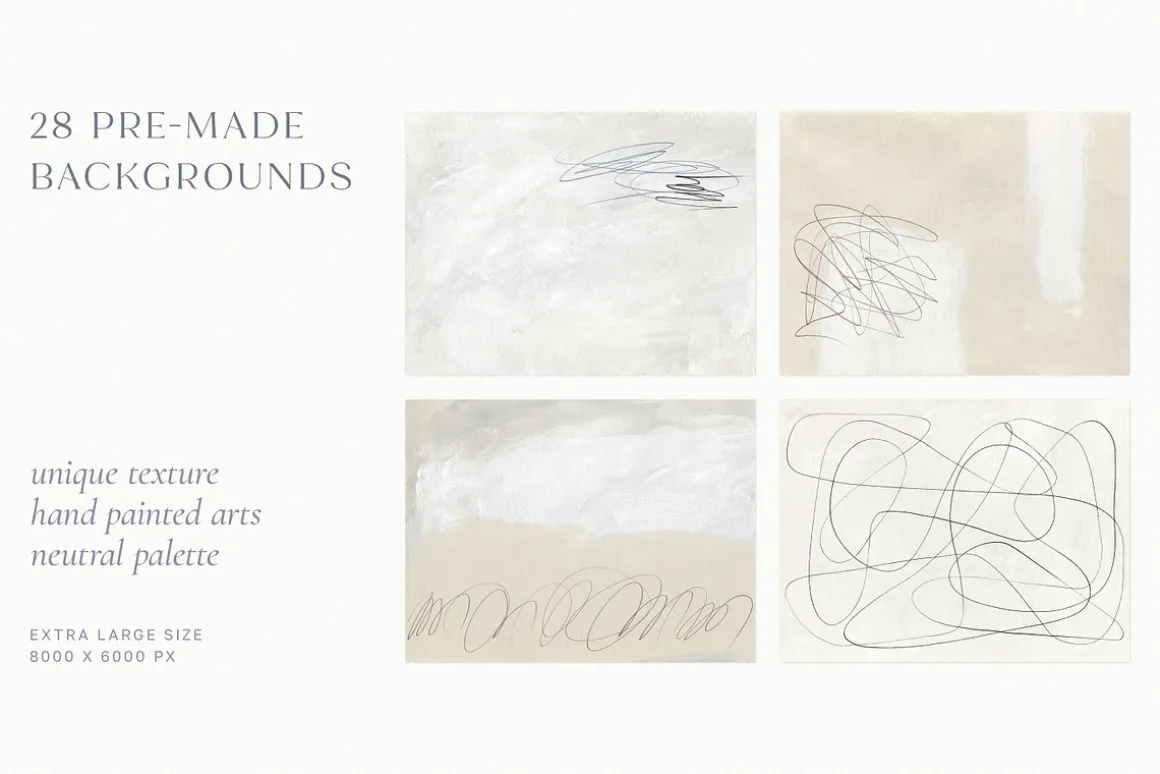 Minimalist Pencil Line & Backgrounds
