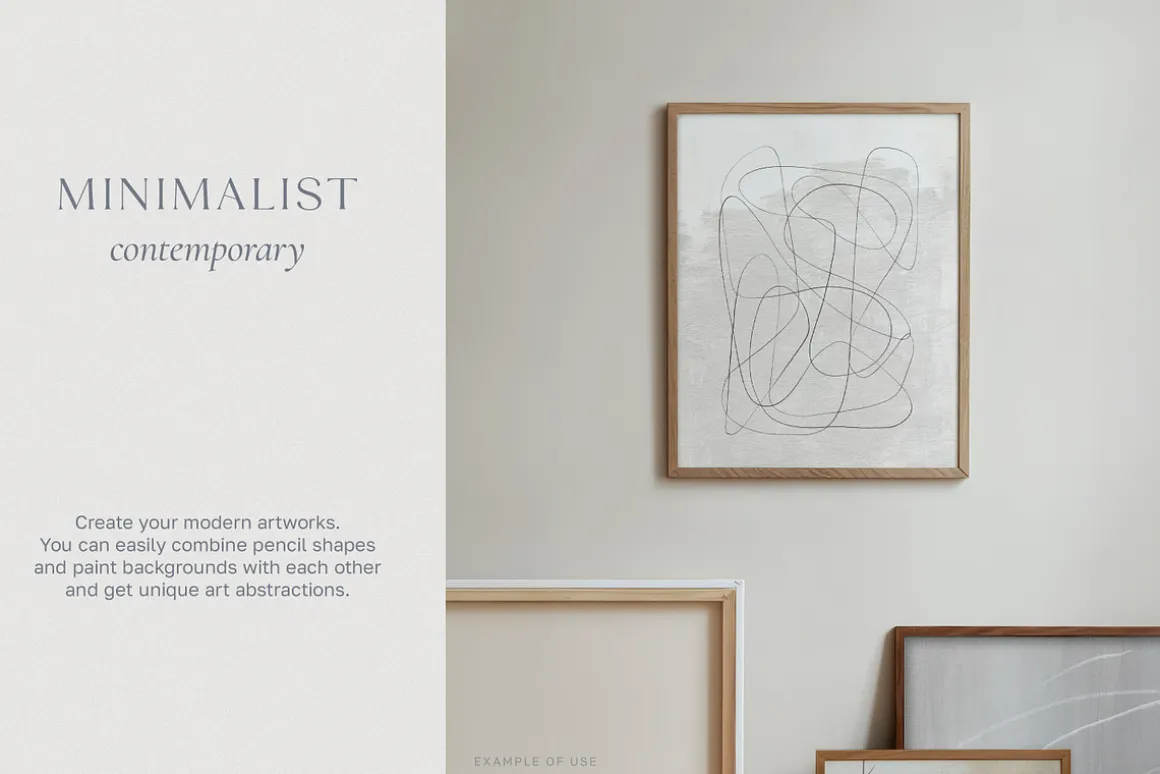 Minimalist Pencil Line & Backgrounds