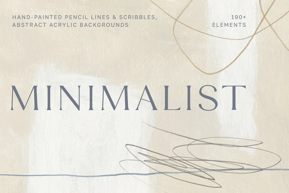 Minimalist Pencil Line & Backgrounds