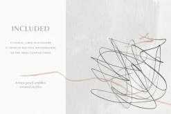 Minimalist Pencil Line & Backgrounds