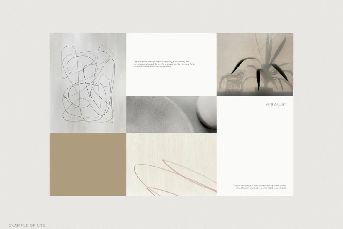 Minimalist Pencil Line & Backgrounds