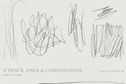 Minimalist Pencil Line & Backgrounds