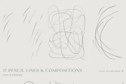 Minimalist Pencil Line & Backgrounds