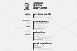 Minimalist TypographyResume Template