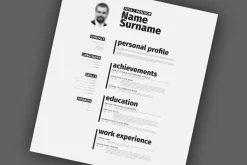 Minimalist TypographyResume Template