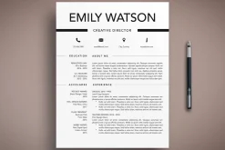 Minimal Resume Template Word/Pages