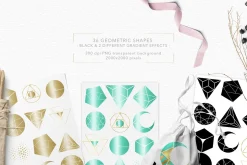 Mint & Gold Geometry Collection